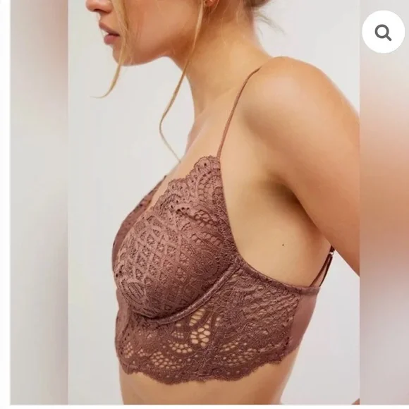 Free People Intimately Lace Longline Underwire Bra-NWOT - Picture 2 of 7